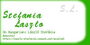 stefania laszlo business card
